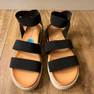 Only worn once! ✨ Madden Girl espadrille sandals in black!